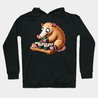 Aardvark Eating Sushi Hoodie